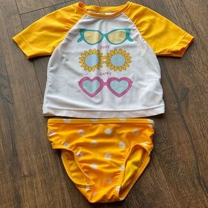 Infant Two-Piece Short Sleeve Swimsuit